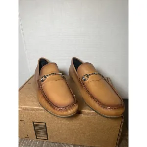 Marc Joseph New York Mens Sz 9.5 Tan Leather Loafers SlipOn Shoes 6120 TN NWOB