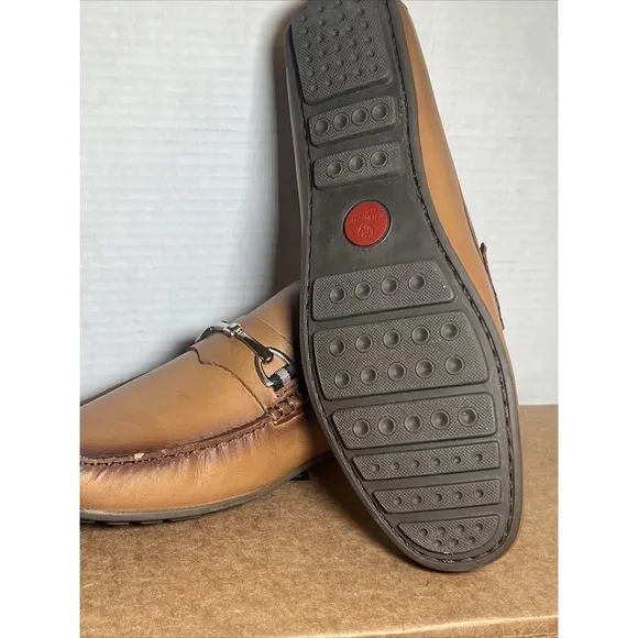 Marc Joseph New York Mens Sz 9.5 Tan Leather Loafers SlipOn Shoes 6120 TN NWOB