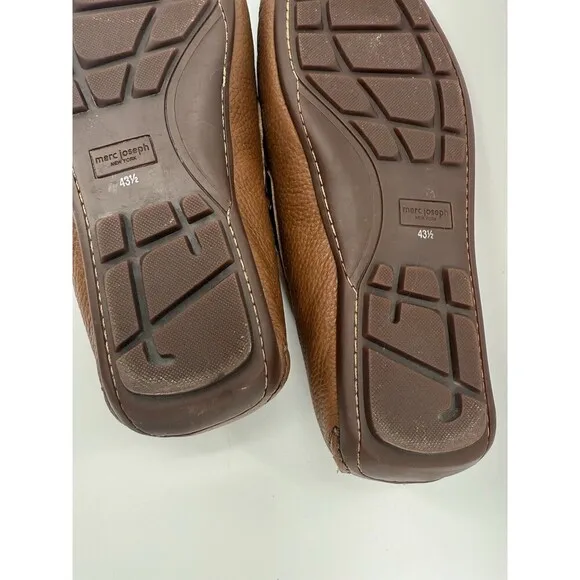 Marc Joseph New York Rockefeller Brown Moccasin Leather Sheep Fur Lined EU 43.5
