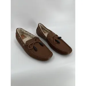 Marc Joseph New York Rockefeller Brown Moccasin Leather Sheep Fur Lined EU 43.5