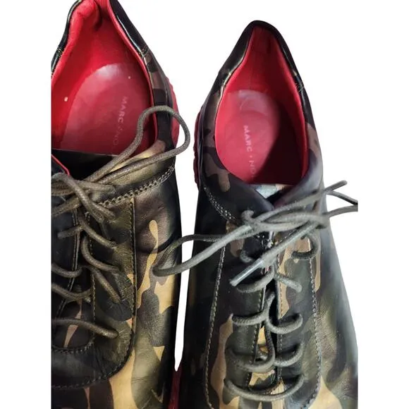 Marc Nolan animal print red sole men's shoes 14