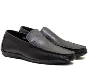 Mario Samello Men's Black Moccasin Dress Shoes 1337-C20
