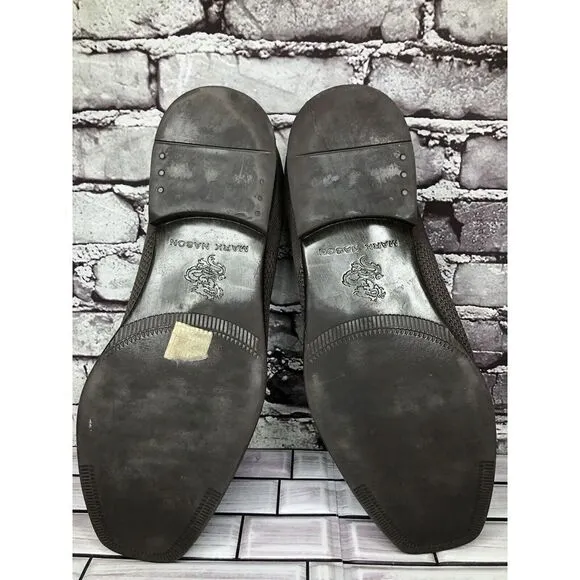 Mark Nason Dress Knit Oxford Gray Taupe Comfort Casual Walk Shoes Women Sz 12M