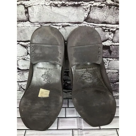 Mark Nason Dress Knit Oxford Gray Taupe Comfort Casual Walk Shoes Women Sz 12M