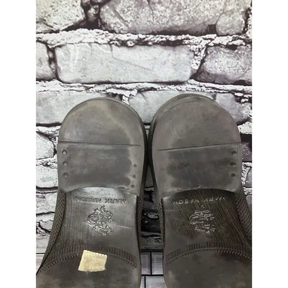 Mark Nason Dress Knit Oxford Gray Taupe Comfort Casual Walk Shoes Women Sz 12M