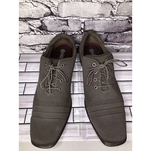 Mark Nason Dress Knit Oxford Gray Taupe Comfort Casual Walk Shoes Women Sz 12M