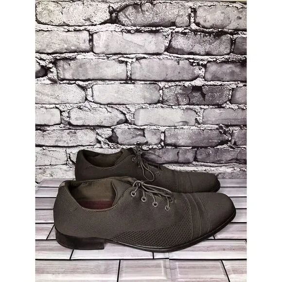 Mark Nason Dress Knit Oxford Gray Taupe Comfort Casual Walk Shoes Women Sz 12M