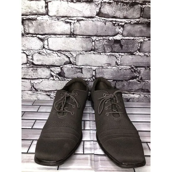 Mark Nason Dress Knit Oxford Gray Taupe Comfort Casual Walk Shoes Women Sz 12M