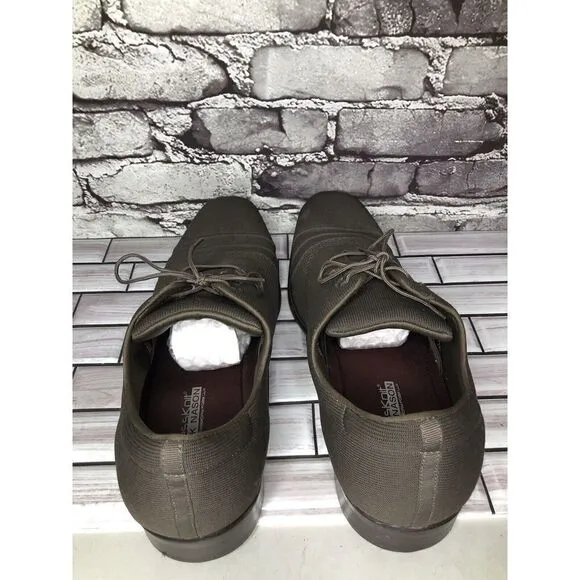 Mark Nason Dress Knit Oxford Gray Taupe Comfort Casual Walk Shoes Women Sz 12M
