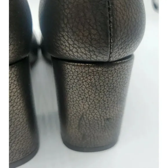 Marroqui Sanchez Spain Womens Black Gold Sz 39 US 8.5 Leather Ankle Boots Shoes