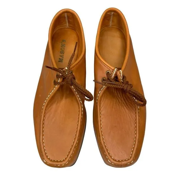 MASON’S Tan Leather Vintage Chukka Lace Up Loafer Size 9