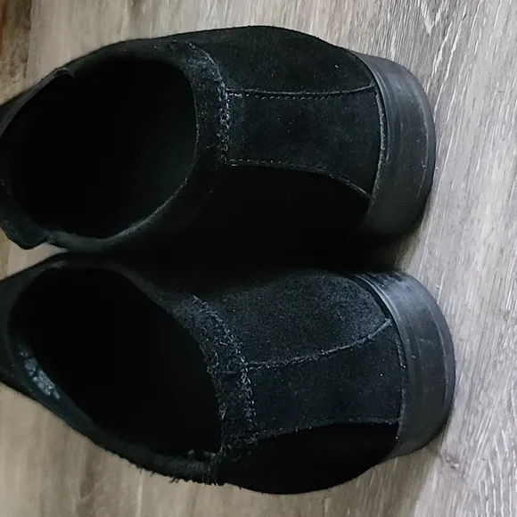 Maurice by JC Studio Men Suede Slip On Loafer Black w/Soft White Stitching Sz 10