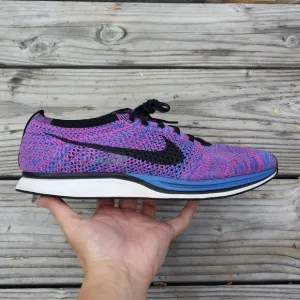 Men Nike Flyknit Racer Indigo Running Shoes Sneakers