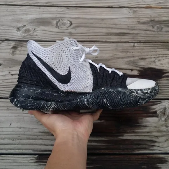 Men Nike Kyrie Irving 5 Oreo Cookies &amp; Cream Basketball Shoes Sneakers