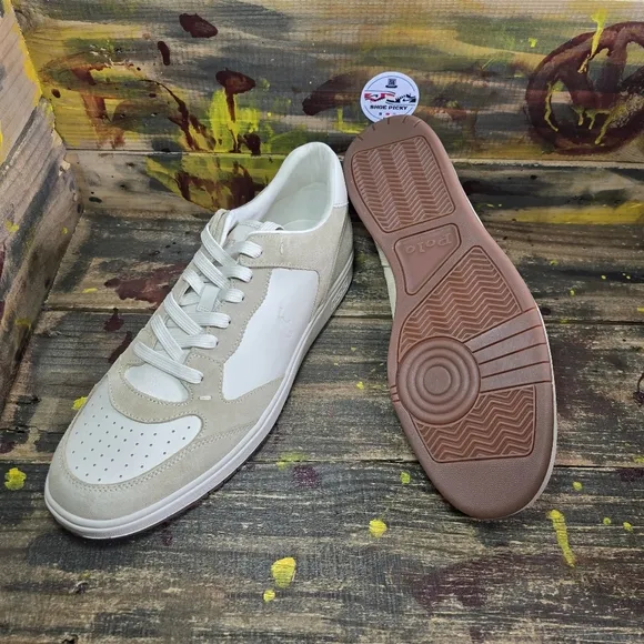 Men‎ Polo Ralph Lauren CRT Low Cream Tan Leather shoes size 13 new