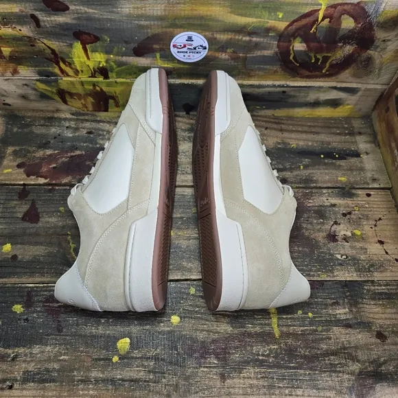 Men‎ Polo Ralph Lauren CRT Low Cream Tan Leather shoes size 13 new