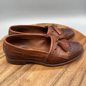 Men’s Allen Edmonds Cody Brown Leather Tassel Kiltie Loafers Shoes Size 10 D
