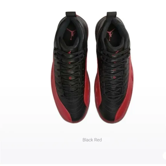 Men's Black and Red Athletic Shoes
