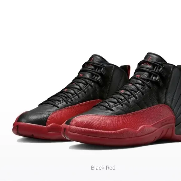 Men's Black and Red Athletic Shoes
