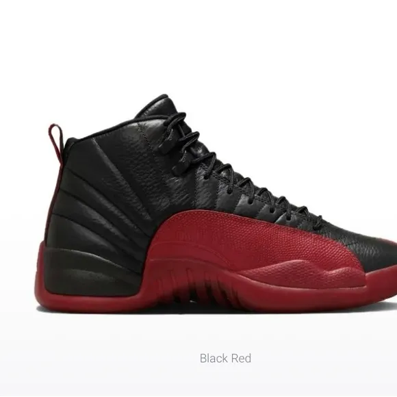 Men's Black and Red Athletic Shoes