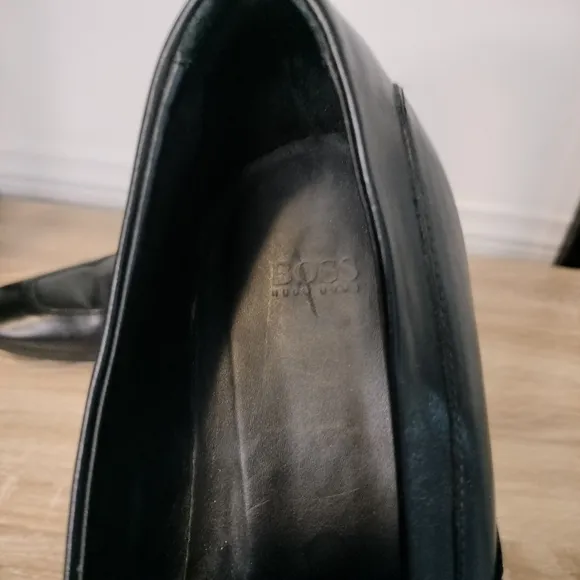 Men's Black Boss By Hugo Boss Leather Loafers Sz 9