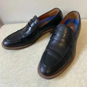 Men’s Black Leather Loafers Dress Shoes Size 9.5
