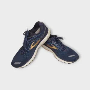 Mens Brooks Ghost 12 Blue &amp; Gold Running Shoes Sneakers Size 10