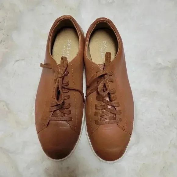 Mens Cole Haan Leather Grand Crosscourt II Casual Shoes Sneakers Size 9 Brown