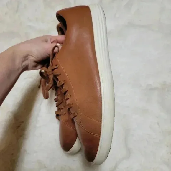Mens Cole Haan Leather Grand Crosscourt II Casual Shoes Sneakers Size 9 Brown