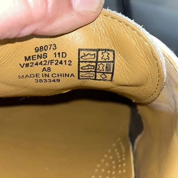 Mens Land's End Beige Bucks Lace-Up Oxford Shoes Nubuck‎ Leather size 11 D
