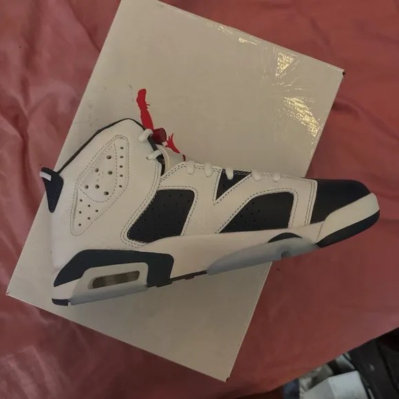 Men's Navy blue white Olympic Jordan 6