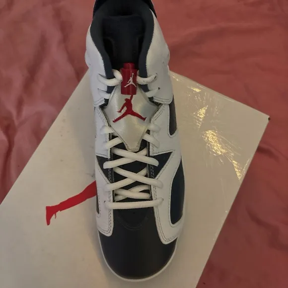 Men's Navy blue white Olympic Jordan 6