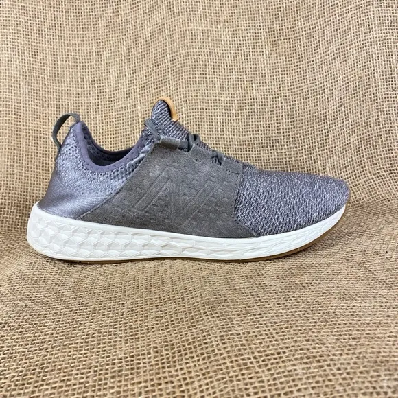 men’s new balance running shoes fresh foam gray suede sz 10