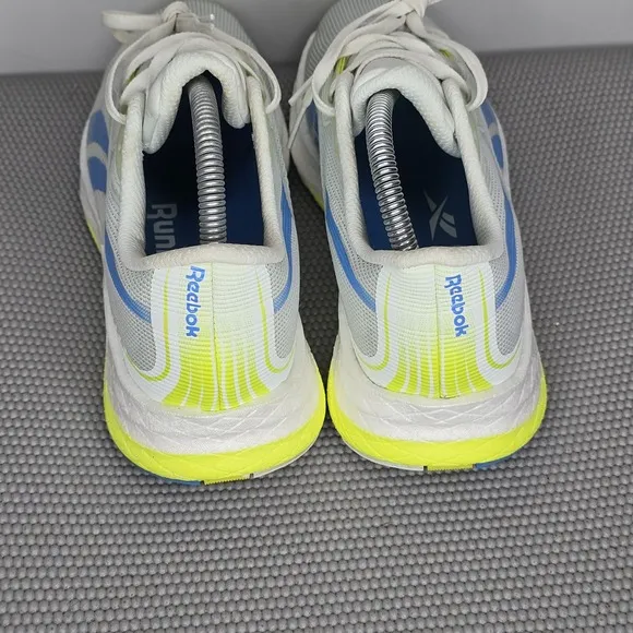 Men's Reebok Floatride Energy Symmetros, Size 7, Opal Glow/Blue/Acid Yellow