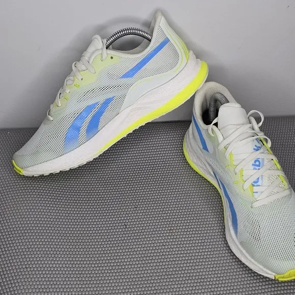 Men's Reebok Floatride Energy Symmetros, Size 7, Opal Glow/Blue/Acid Yellow