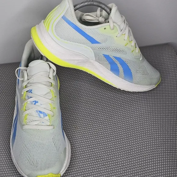 Men's Reebok Floatride Energy Symmetros, Size 7, Opal Glow/Blue/Acid Yellow