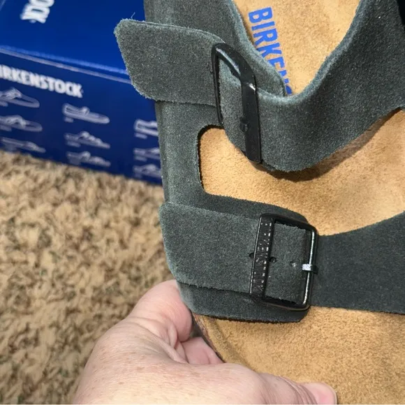 Men’s Shoes Birkenstock ARIZONA SOFT FOOTBED Sandals 0951321 BLACK SUEDE Size 10