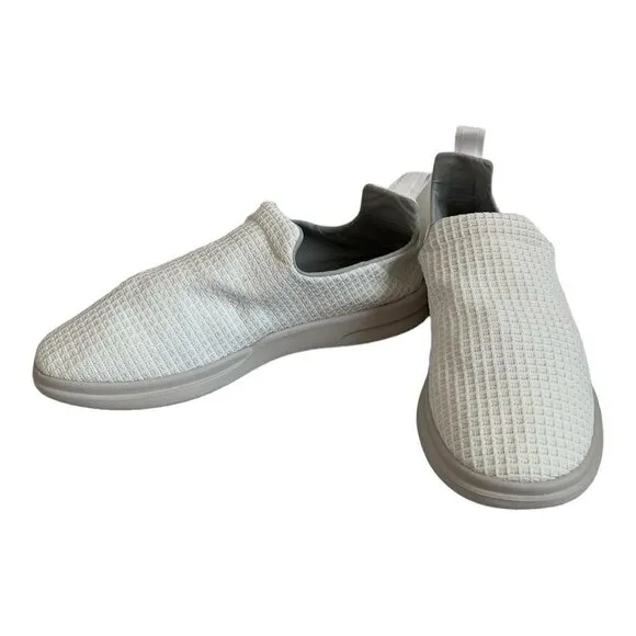 Mens Shoes LUSSO CLOUD Jet Matte White Nomad Waffle Shoes Slipon Shoes Moccasins
