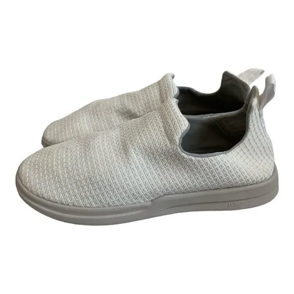 Mens Shoes LUSSO CLOUD Jet Matte White Nomad Waffle Shoes Slipon Shoes Moccasins