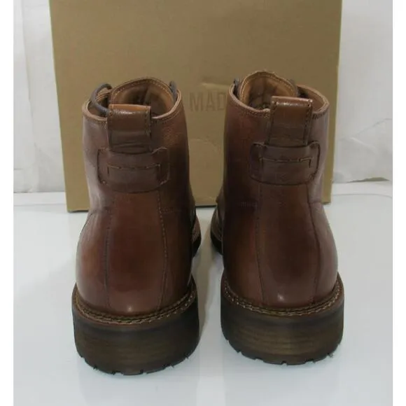 Men's Shoes Steve Madden Noby Lace Up Ankle Boots Tan Leather Size 11