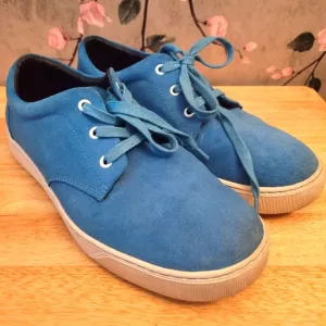 Men's Size 9 Bugatchi Blue Suede Shoes