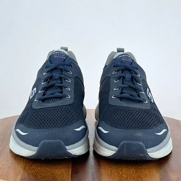 Mens Skechers D'Lux Walker Navy‎ Blue Comfort Shoes Sneakers Size 13 EE EUC