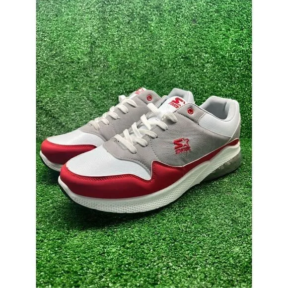 Men's STARTER Running Casual Shoes Size 13 Athletic Style Black, White &amp; Red