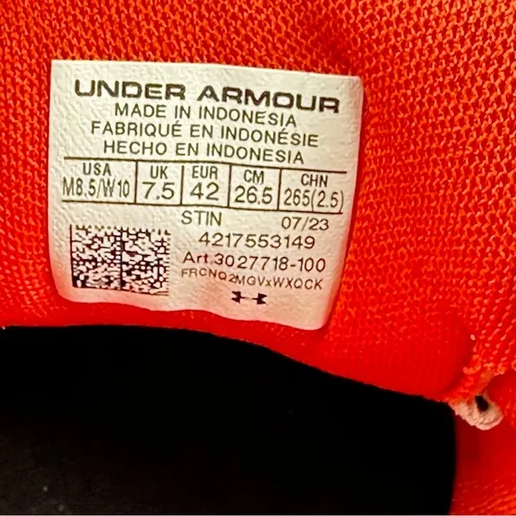 Men’s Under Armour Forge 96 Stone Running Shoes Unisex  Men Size 8.5= Wo…