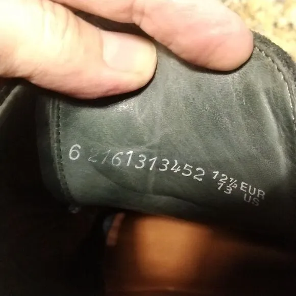 Mephisto Black Leather Goodyear Bicycle Toe Oxfords Lace Shoes Men Sz 13 US