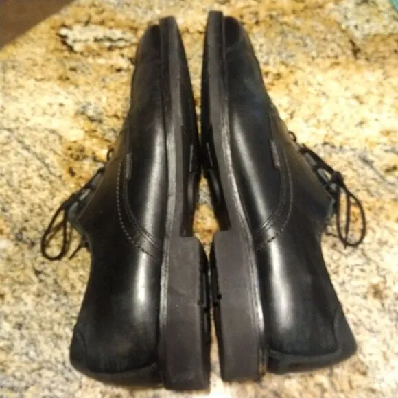Mephisto Black Leather Goodyear Bicycle Toe Oxfords Lace Shoes Men Sz 13 US