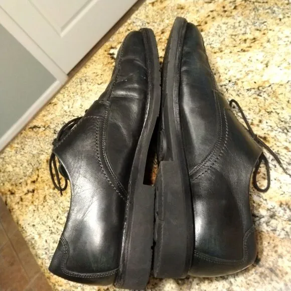 Mephisto Black Leather Goodyear Bicycle Toe Oxfords Lace Shoes Men Sz 13 US