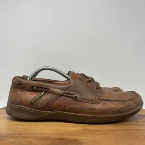 Mephisto Boat Shoes Men's 11 Spinnaker Tan Brown Leather Cool-Air Moccasins
