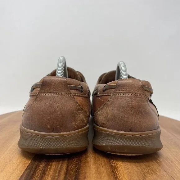 Mephisto Boat Shoes Men's 11 Spinnaker Tan Brown Leather Cool-Air Moccasins