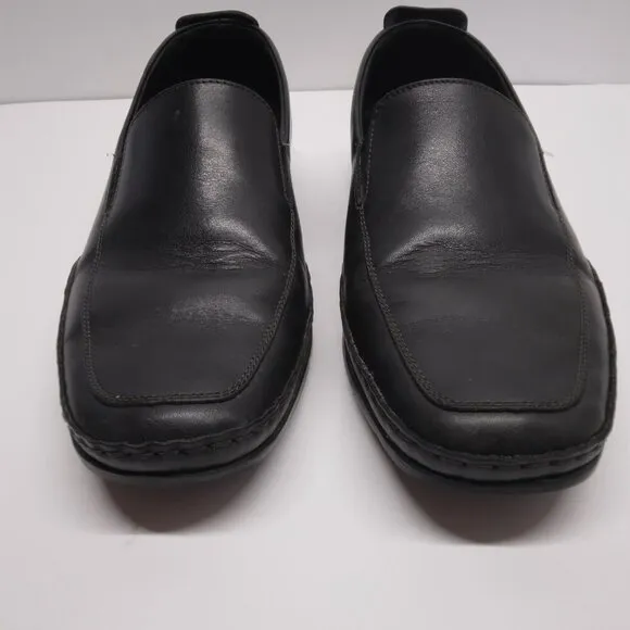 Mephisto Cool-Air Black Leather Slip-on Driving Loafers Shoes Men Size 9